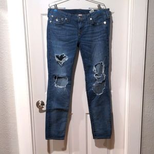 True Religion distressed skinny jeans